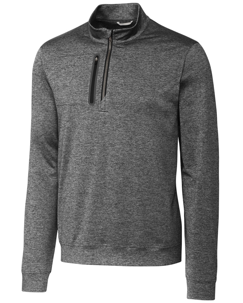 Cutter & Buck Tall Stealth Heathered Quarter Zip Pullover