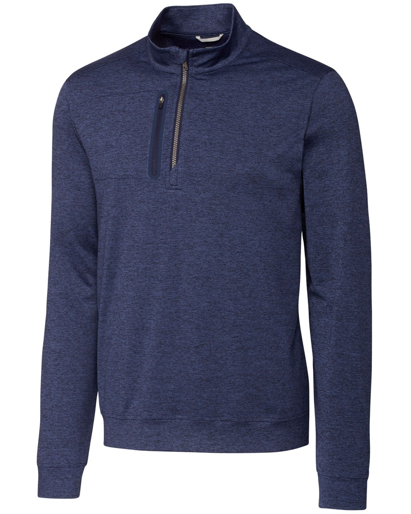 Cutter & Buck Tall Stealth Heathered Quarter Zip Pullover