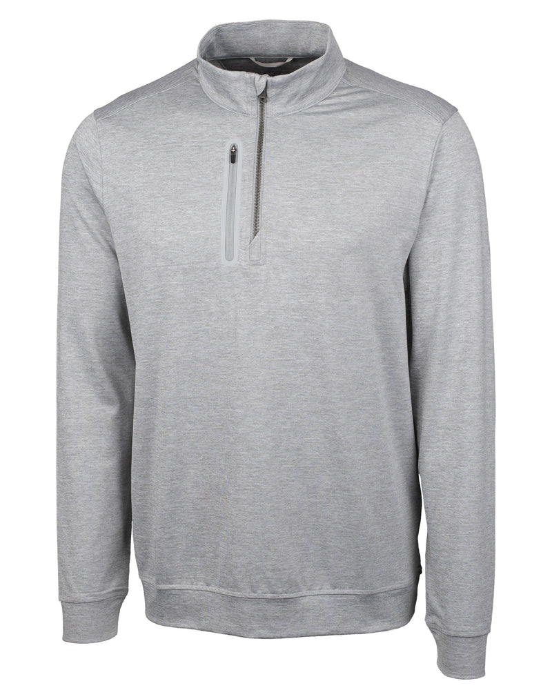 Cutter & Buck Tall Stealth Heathered Quarter Zip Pullover