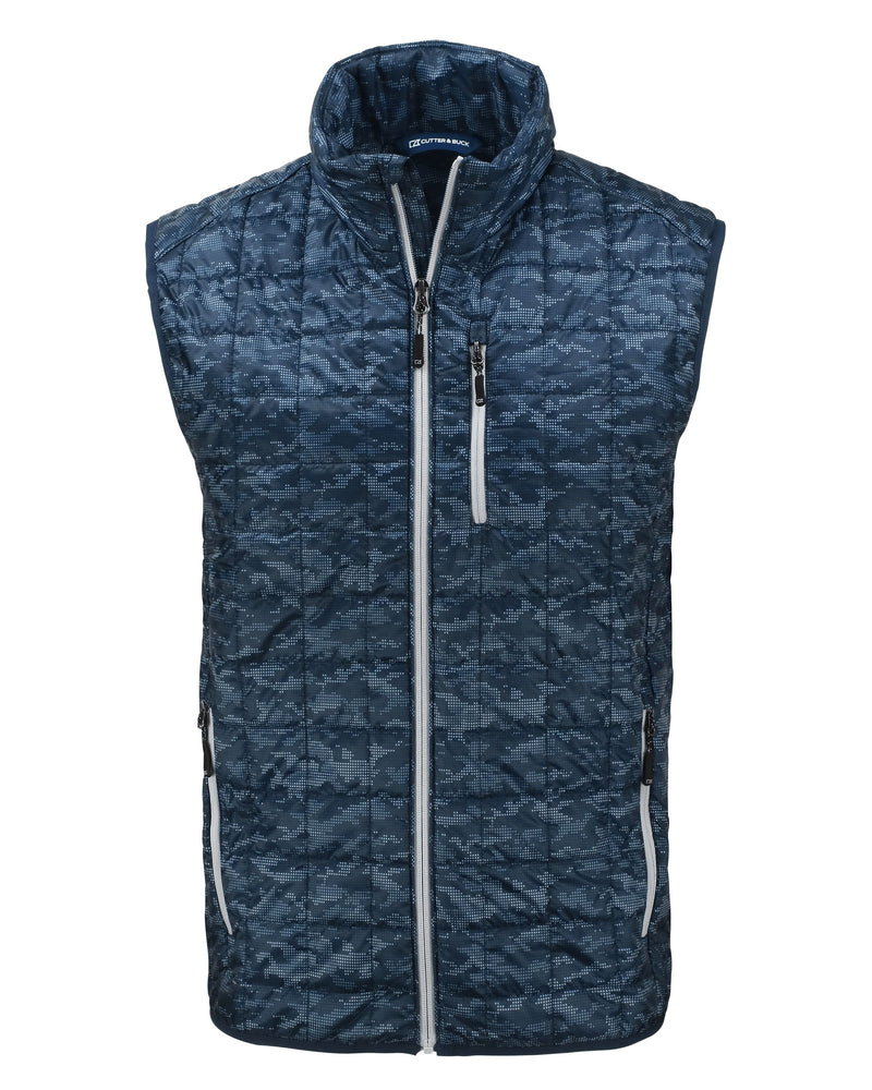 Cutter & Buck Rainier PrimaLoft Eco Insulated Full Zip Printed Puffer Vest