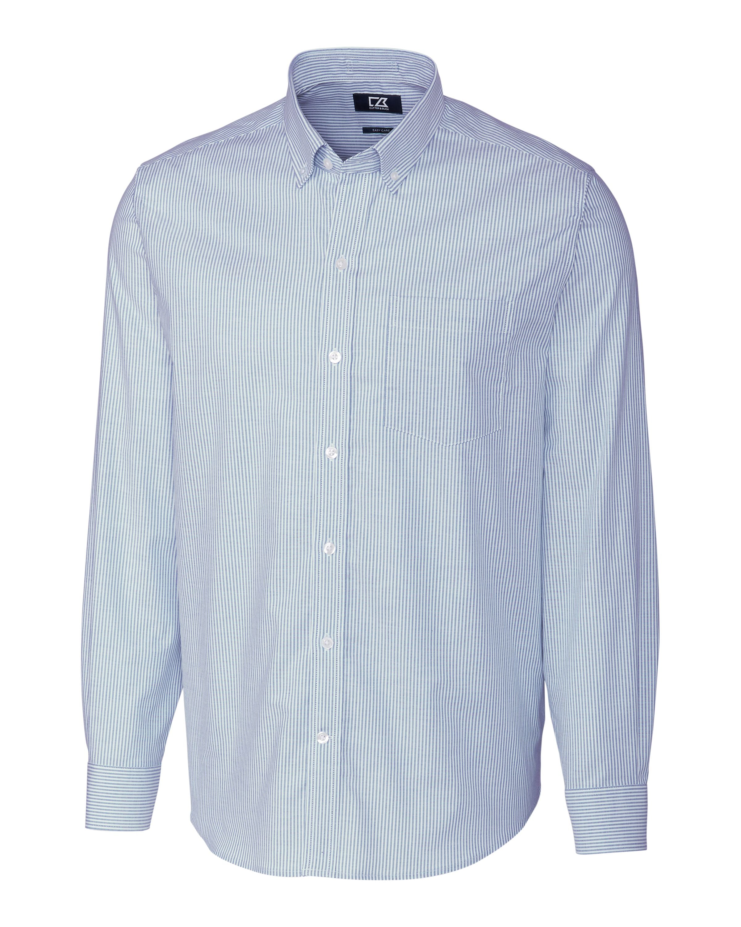 Cutter & Buck Tall Stretch Oxford Stripe Long Sleeve Dress Shirt