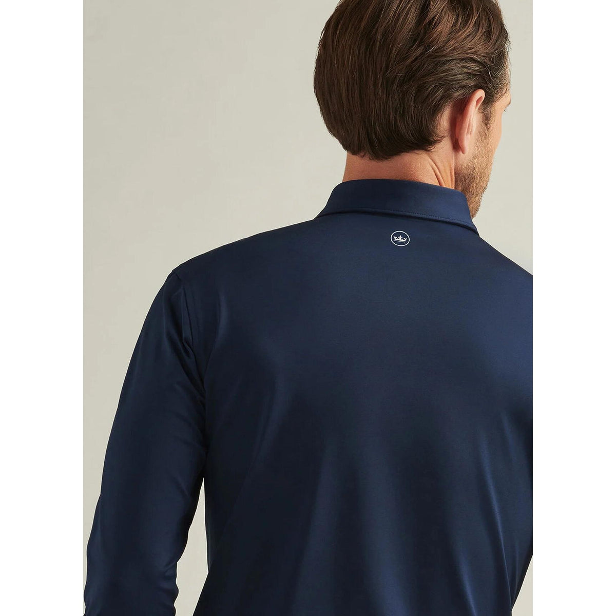 no-logo Peter Millar Solid Long Sleeve Performance Jersey Polo-Peter Millar-Thread Logic
