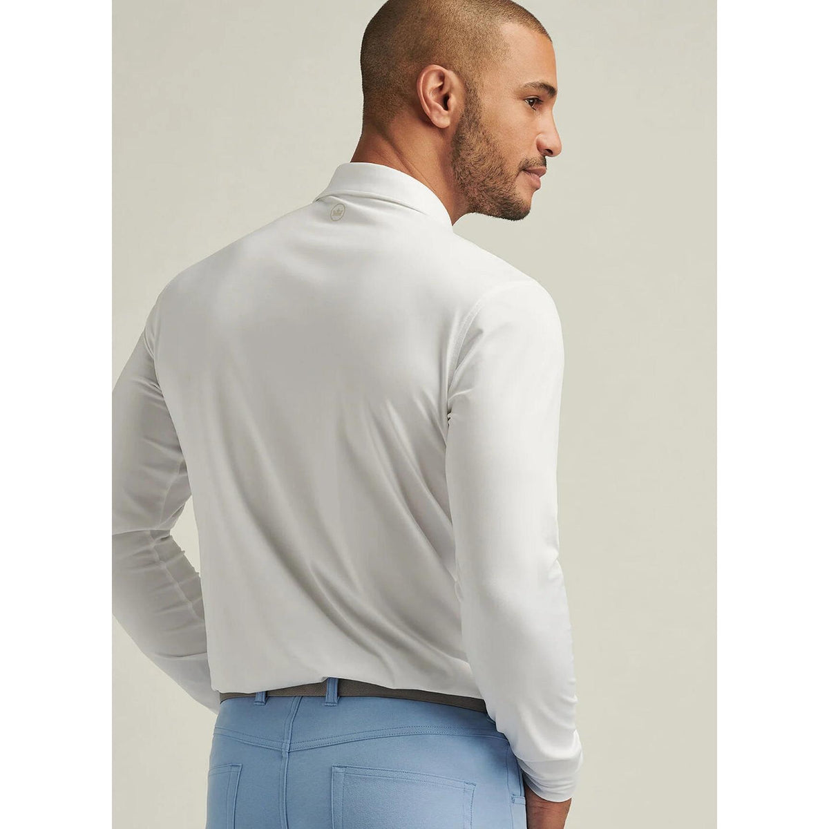 no-logo Peter Millar Solid Long Sleeve Performance Jersey Polo-Peter Millar-Thread Logic