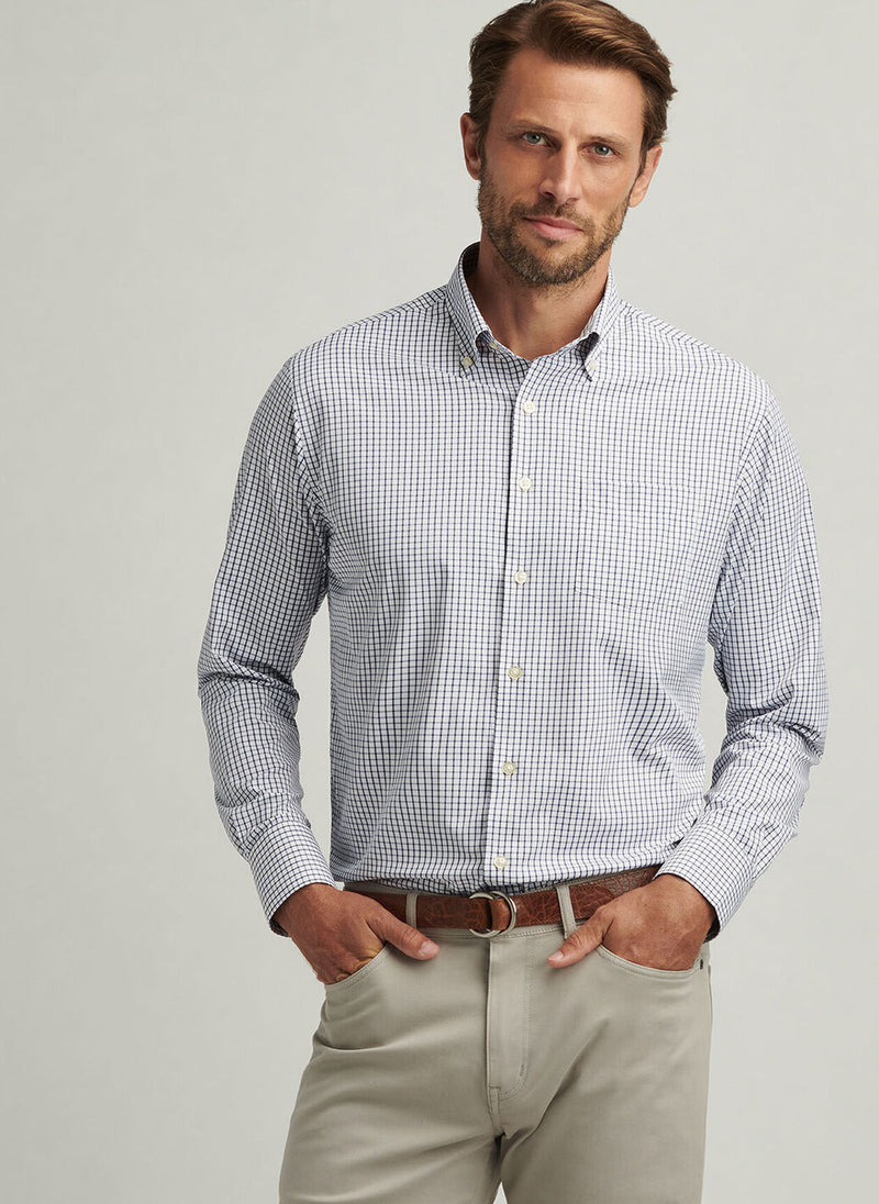 no-logo Peter Millar Hanford Performance Twill Sport Shirt-Peter Millar-Thread Logic