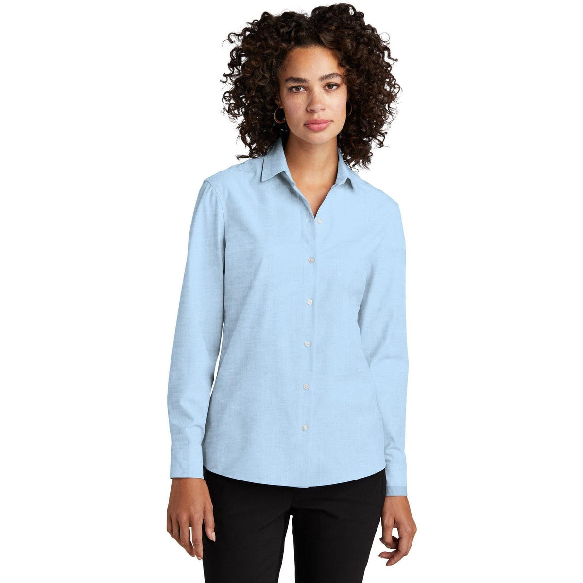 no-logo MERCER+METTLE Ladies Long Sleeve Stretch Woven Shirt-Regular-Mercer Mettle-Thread Logic
