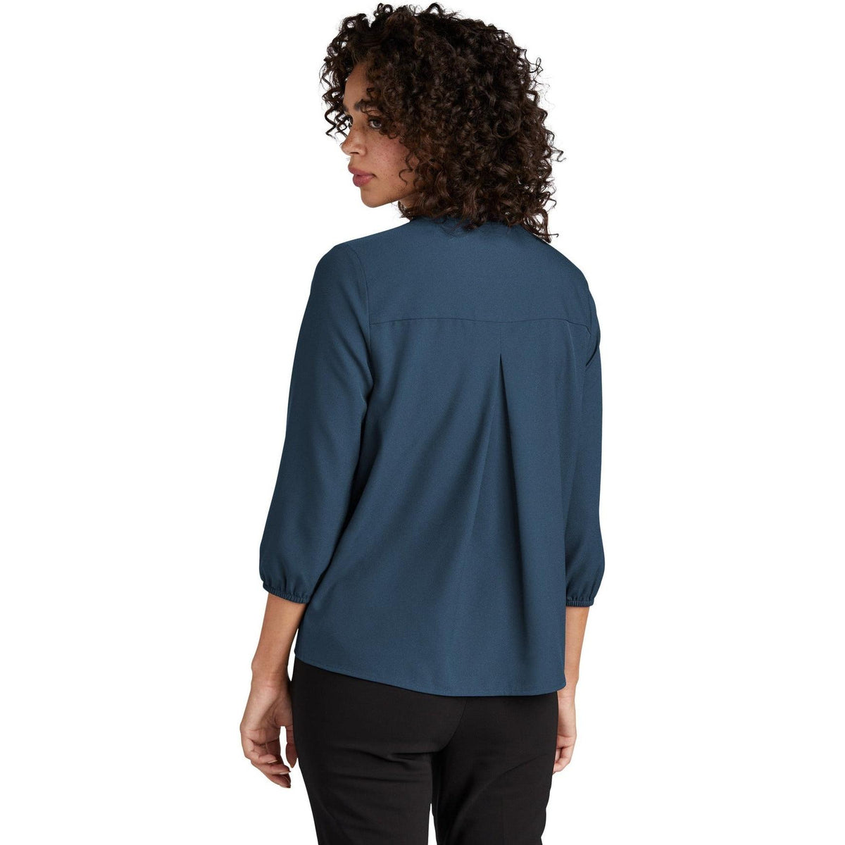 no-logo MERCER+METTLE Ladies Stretch Crepe 3/4-Sleeve Blouse-Regular-Mercer Mettle-Thread Logic