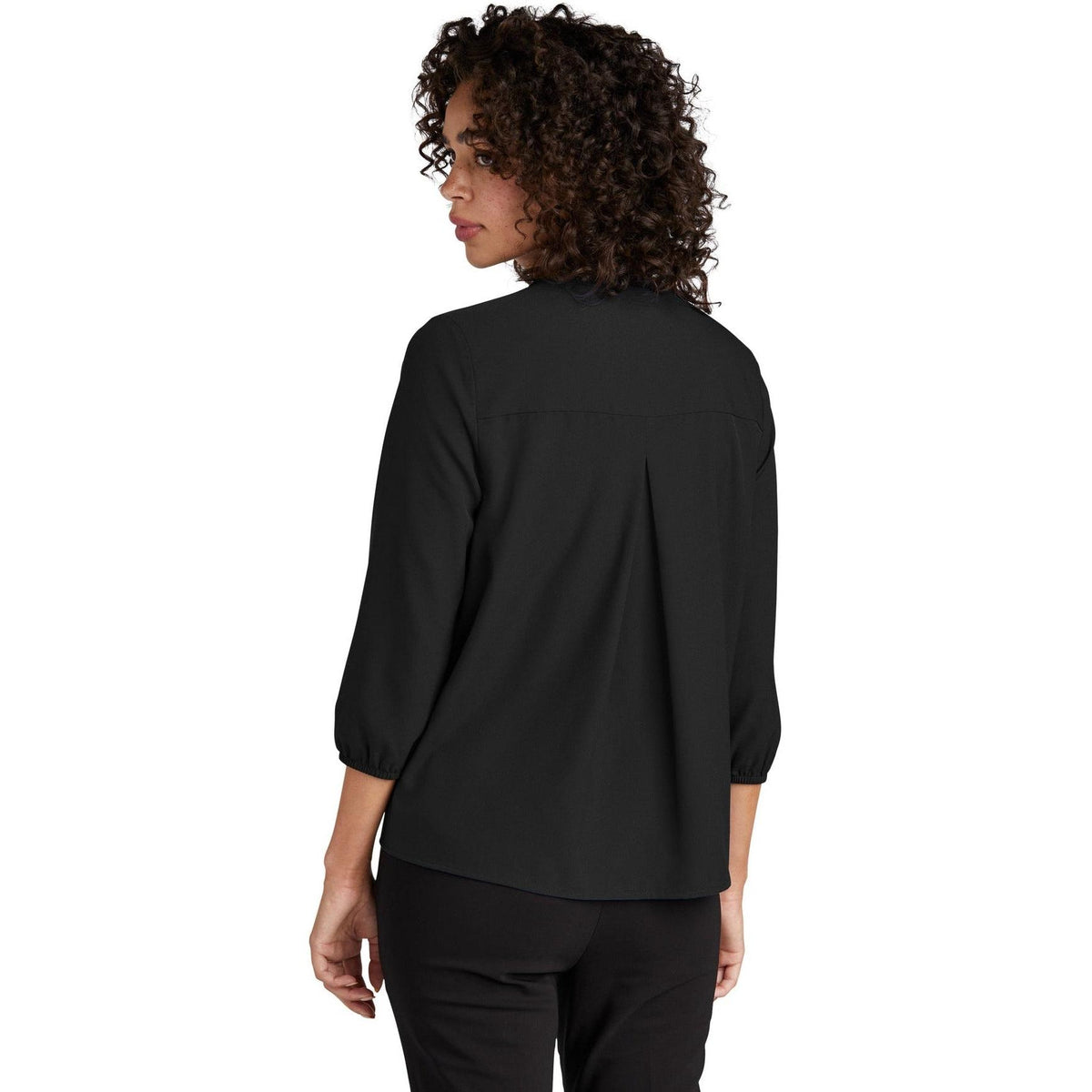 no-logo MERCER+METTLE Ladies Stretch Crepe 3/4-Sleeve Blouse-Regular-Mercer Mettle-Thread Logic