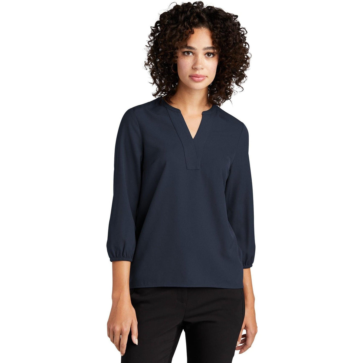 no-logo MERCER+METTLE Ladies Stretch Crepe 3/4-Sleeve Blouse-Regular-Mercer Mettle-Thread Logic