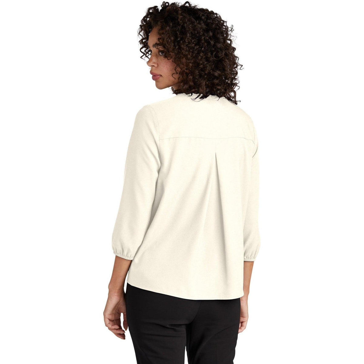 no-logo MERCER+METTLE Ladies Stretch Crepe 3/4-Sleeve Blouse-Regular-Mercer Mettle-Thread Logic