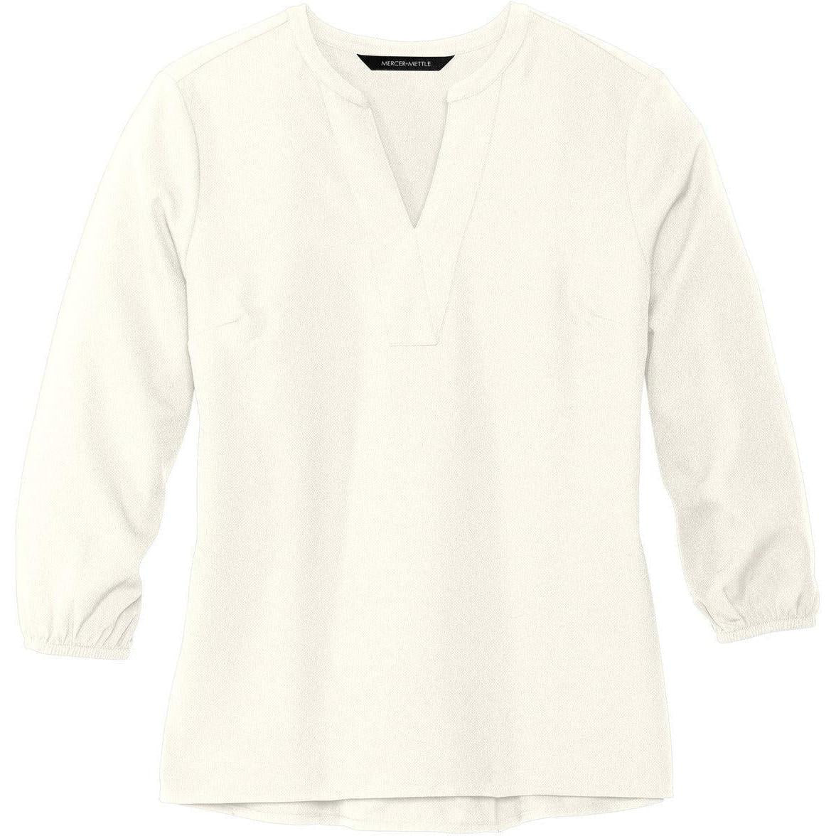 no-logo MERCER+METTLE Ladies Stretch Crepe 3/4-Sleeve Blouse