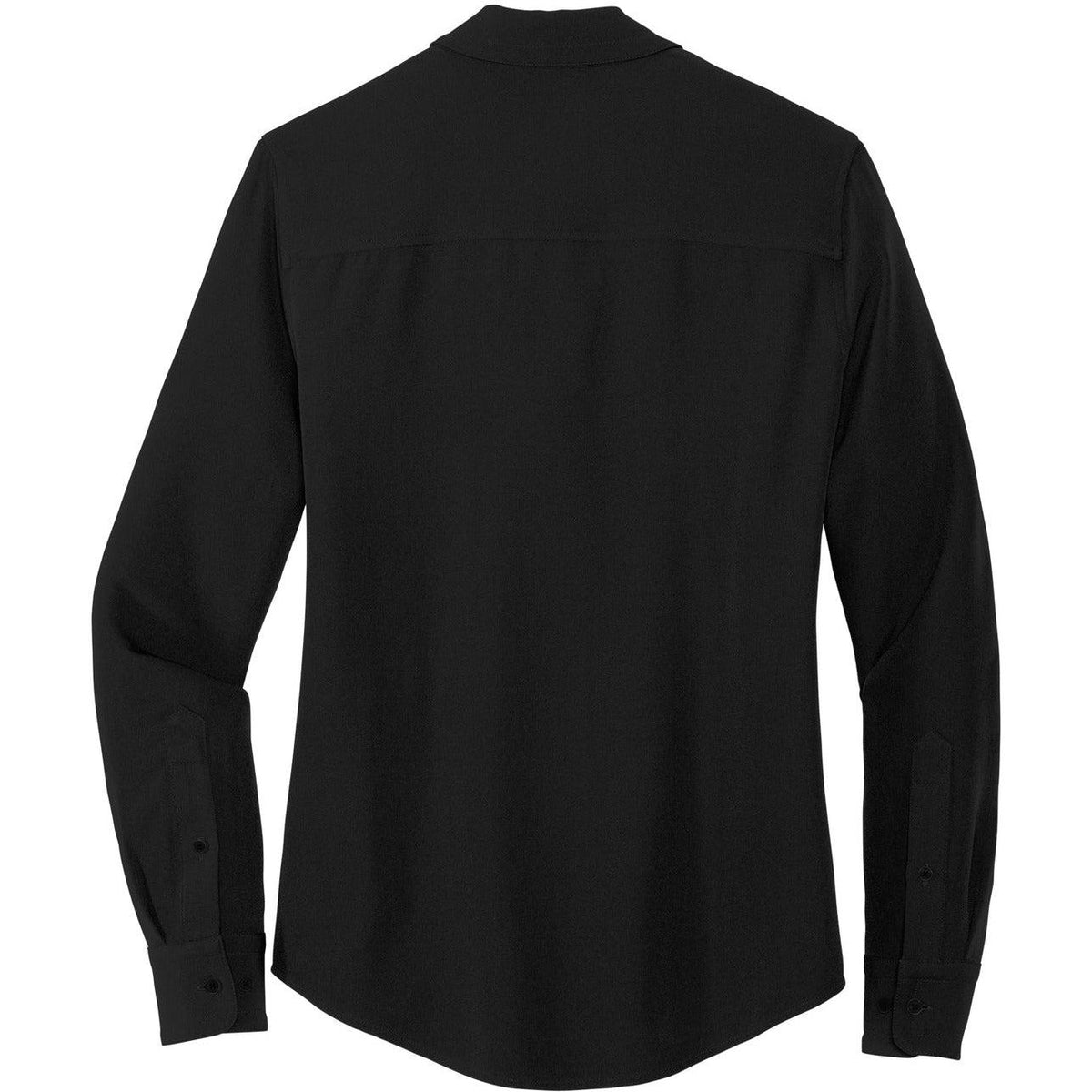 no-logo MERCER+METTLE Ladies Stretch Crepe Long Sleeve Camp Blouse-Regular-Mercer Mettle-Thread Logic