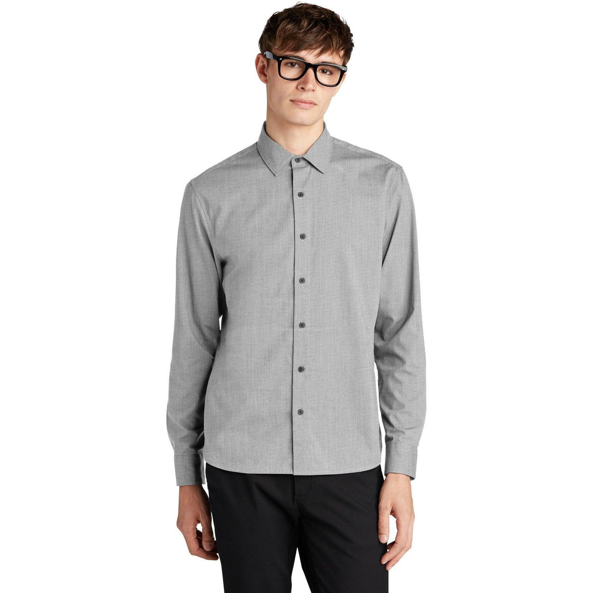 no-logo MERCER+METTLE Long Sleeve Stretch Woven Shirt-Regular-Mercer Mettle-Thread Logic