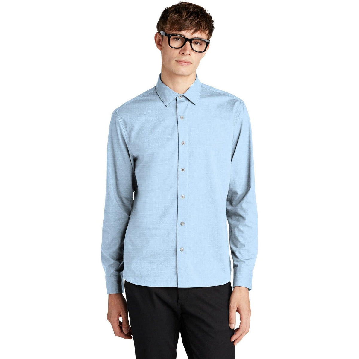 no-logo MERCER+METTLE Long Sleeve Stretch Woven Shirt-Regular-Mercer Mettle-Thread Logic