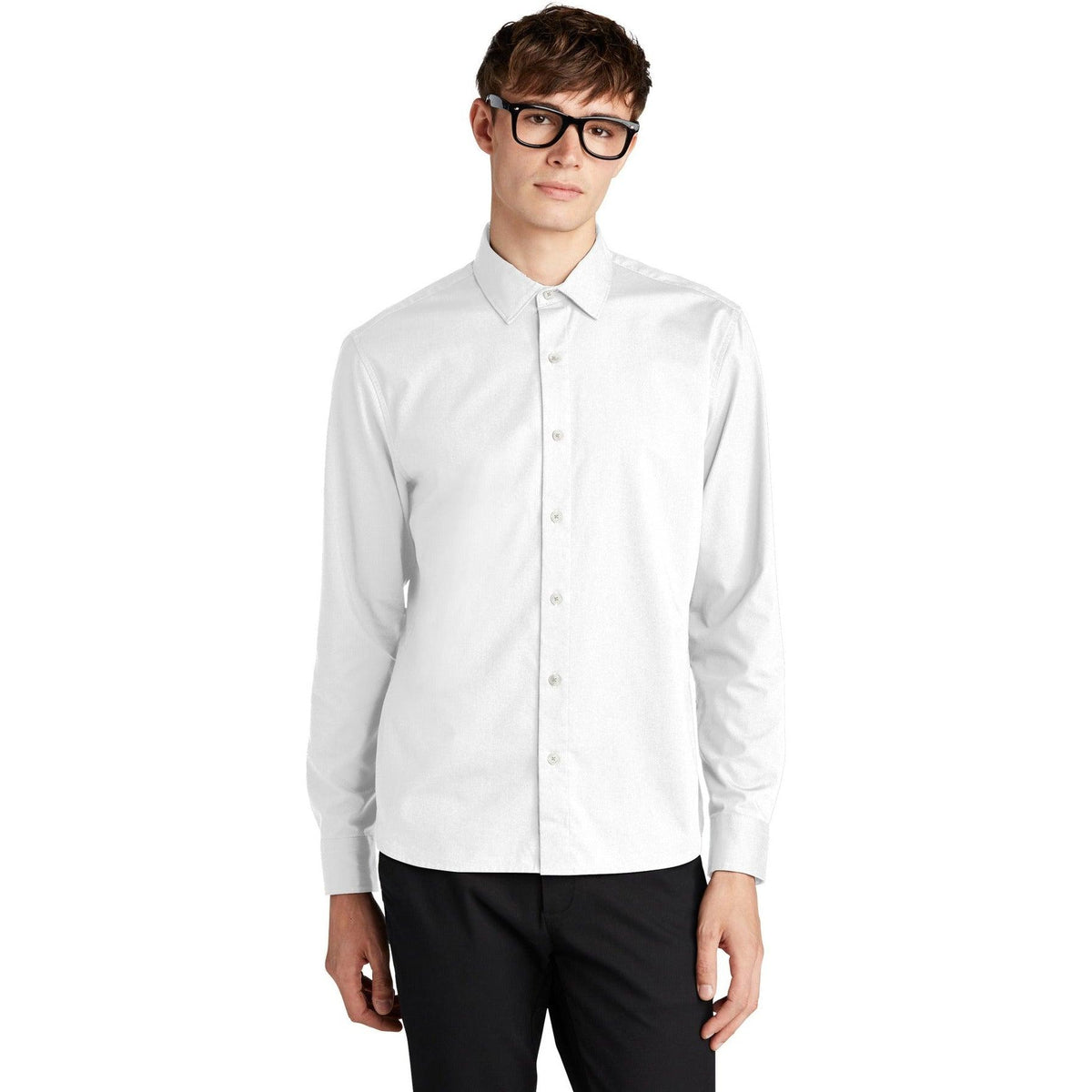 no-logo MERCER+METTLE Long Sleeve Stretch Woven Shirt-Regular-Mercer Mettle-Thread Logic