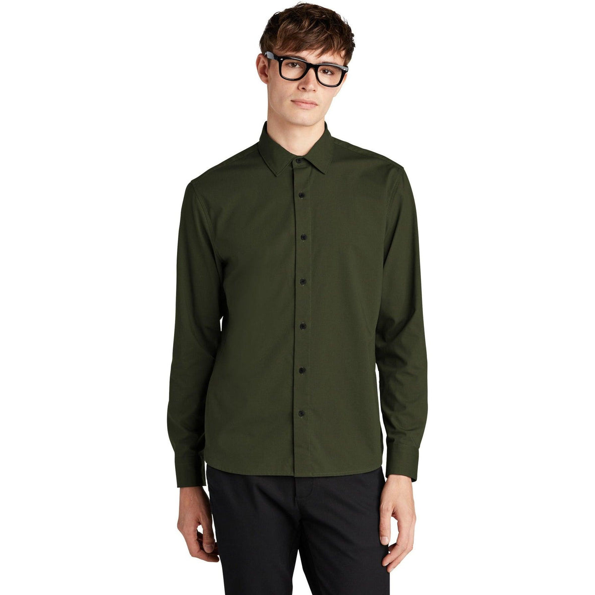 no-logo MERCER+METTLE Long Sleeve Stretch Woven Shirt-Regular-Mercer Mettle-Thread Logic