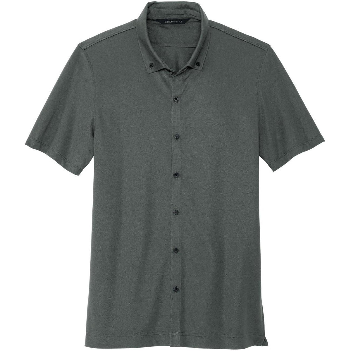 no-logo MERCER+METTLE Stretch Pique Full-Button Polo