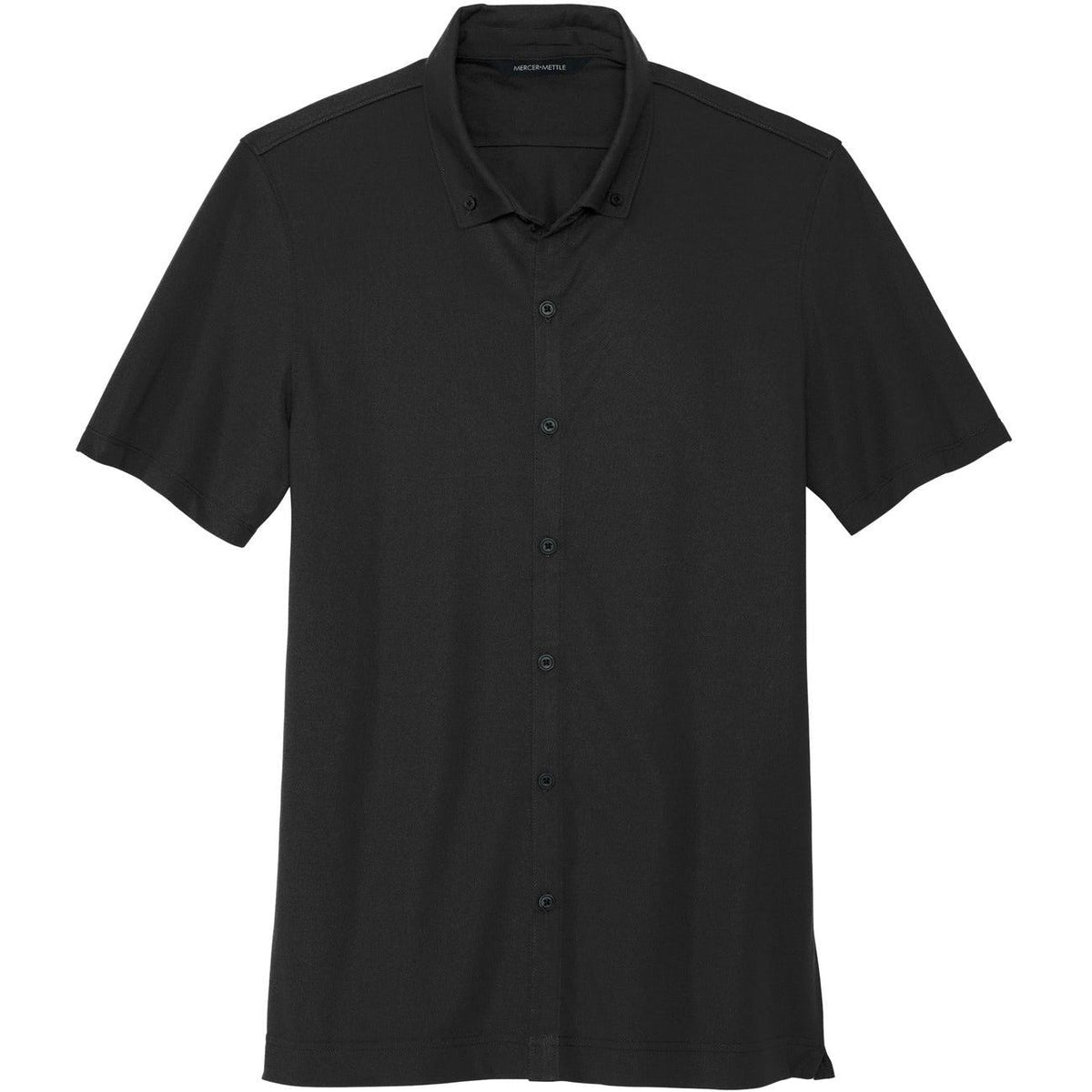 no-logo MERCER+METTLE Stretch Pique Full-Button Polo
