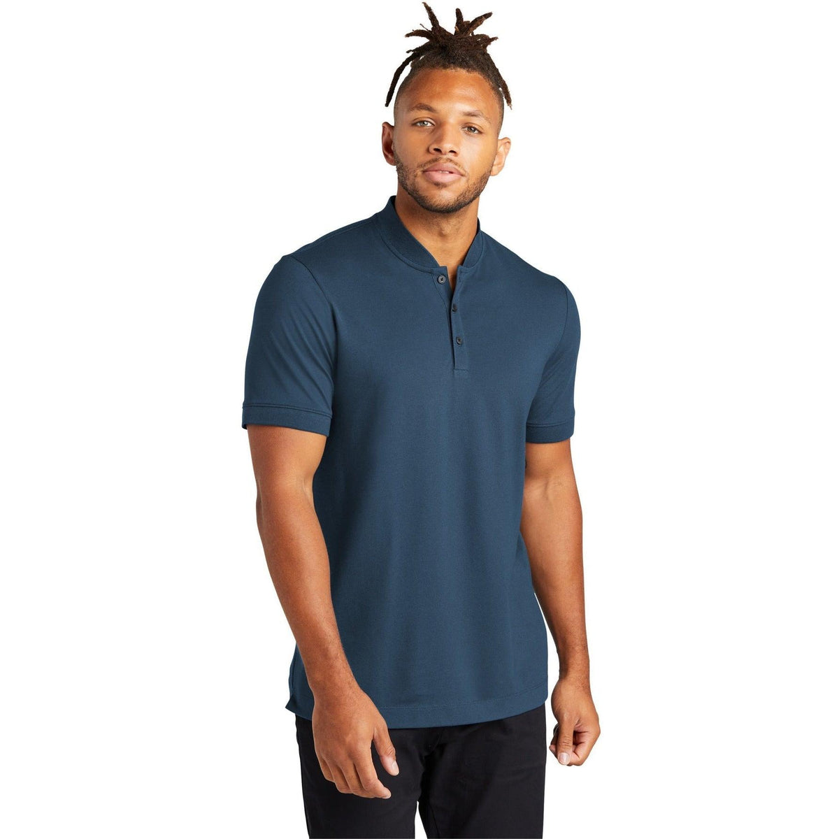 no-logo MERCER+METTLE Stretch Pique Henley-Regular-Mercer Mettle-Thread Logic