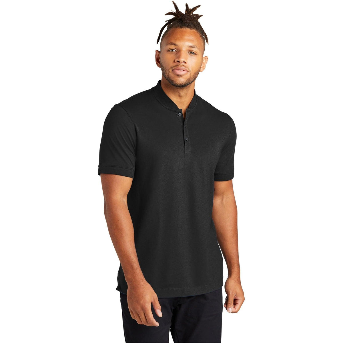 no-logo MERCER+METTLE Stretch Pique Henley-Regular-Mercer Mettle-Thread Logic