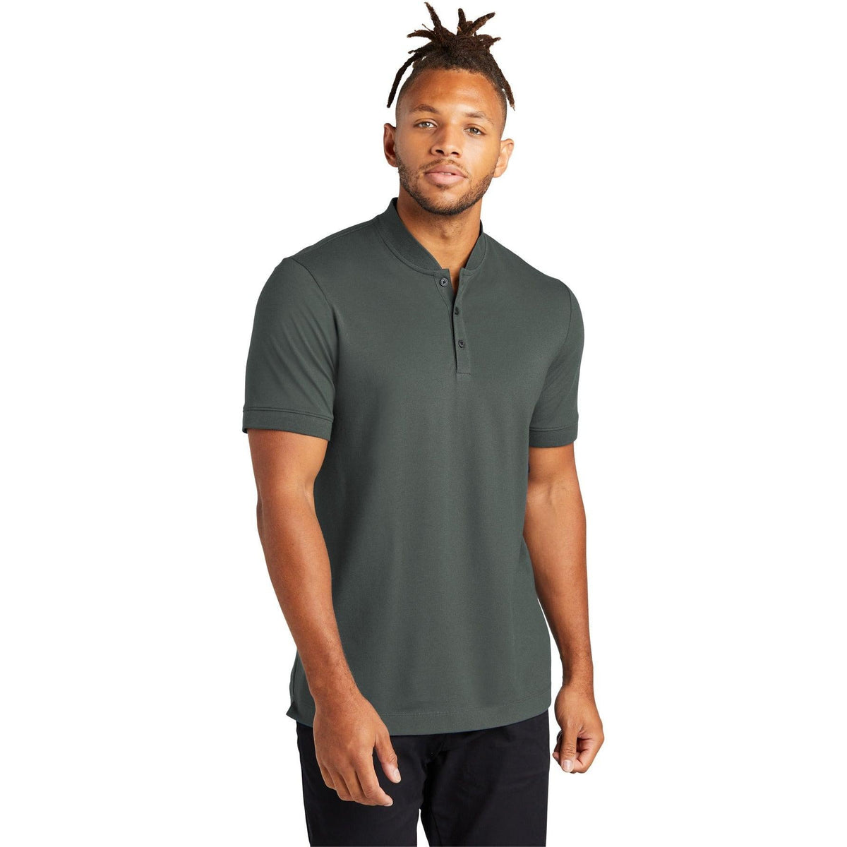no-logo MERCER+METTLE Stretch Pique Henley-Regular-Mercer Mettle-Thread Logic