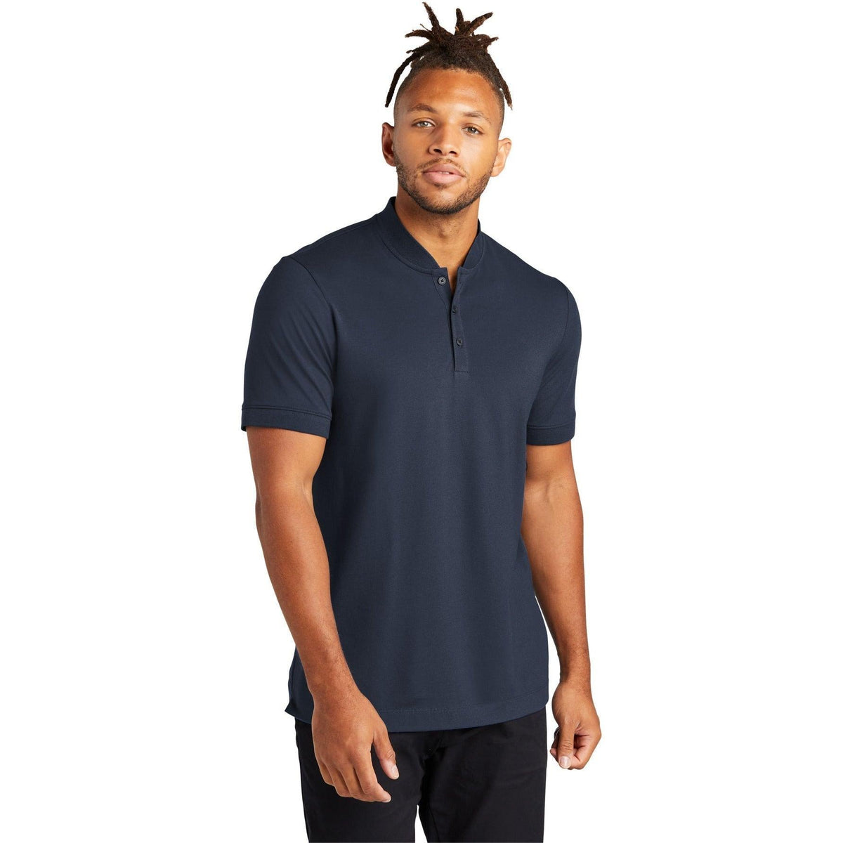 no-logo MERCER+METTLE Stretch Pique Henley-Regular-Mercer Mettle-Thread Logic