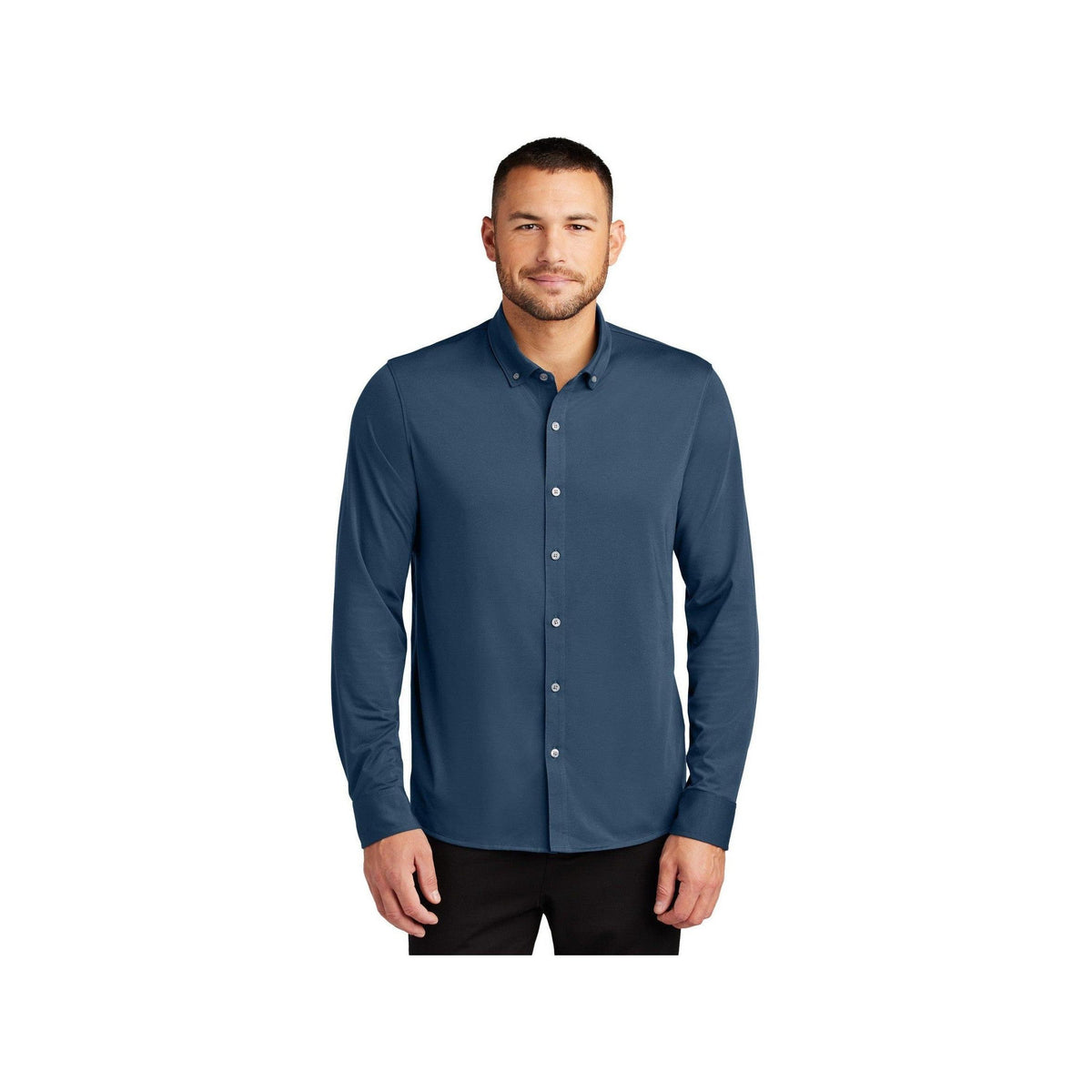 no-logo Mercer+Mettle Stretch Jersey Long Sleeve Shirt-Mercer Mettle-Thread Logic