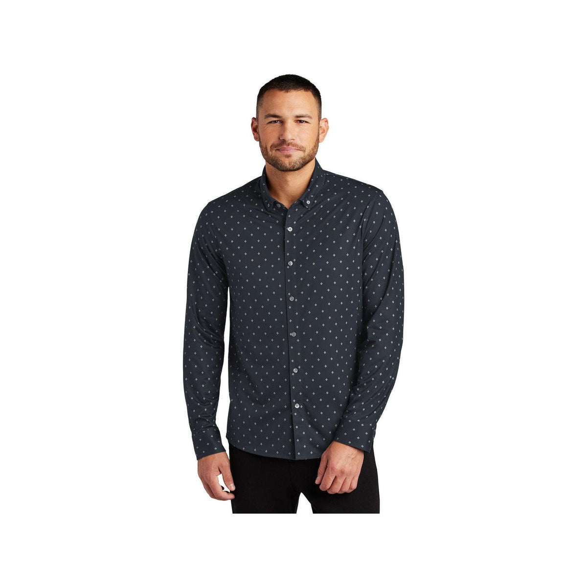 no-logo Mercer+Mettle Stretch Jersey Long Sleeve Shirt-Mercer Mettle-Thread Logic