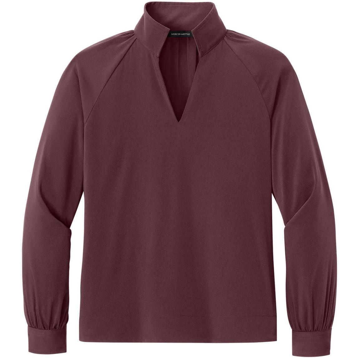 no-logo Mercer+Mettle Women's Long Sleeve Buttery Soft Popover Blouse