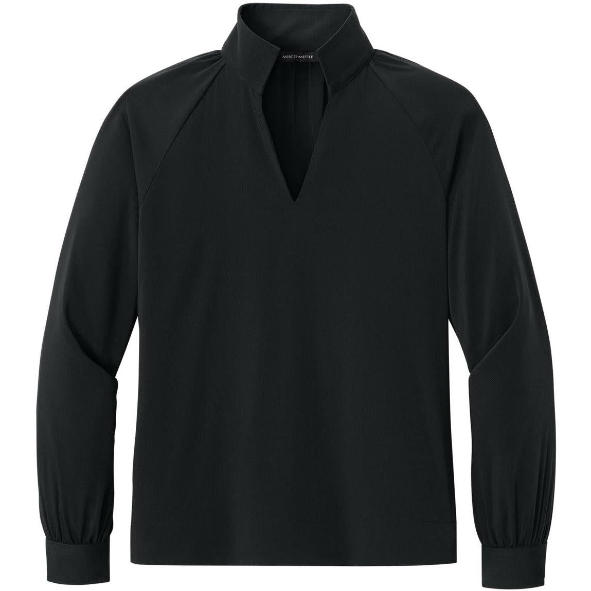 no-logo Mercer+Mettle Women's Long Sleeve Buttery Soft Popover Blouse