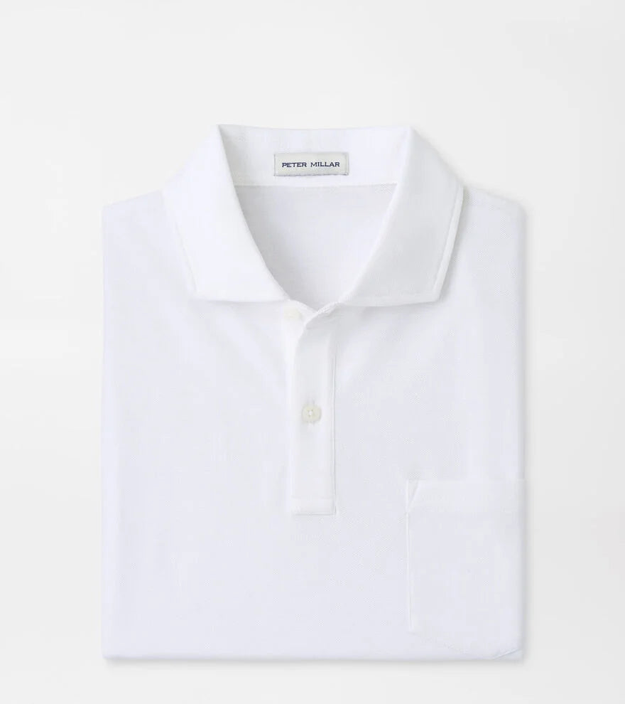 no-logo Peter Millar Everyday Piqué Polo-Peter Millar-White-S-Thread Logic
