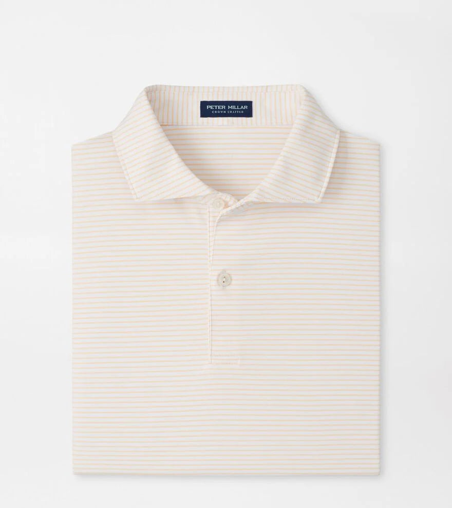 no-logo Peter Millar Ballad Performance Jersey Polo-Peter Millar-White/Light Orange Sorbet-S-Thread Logic