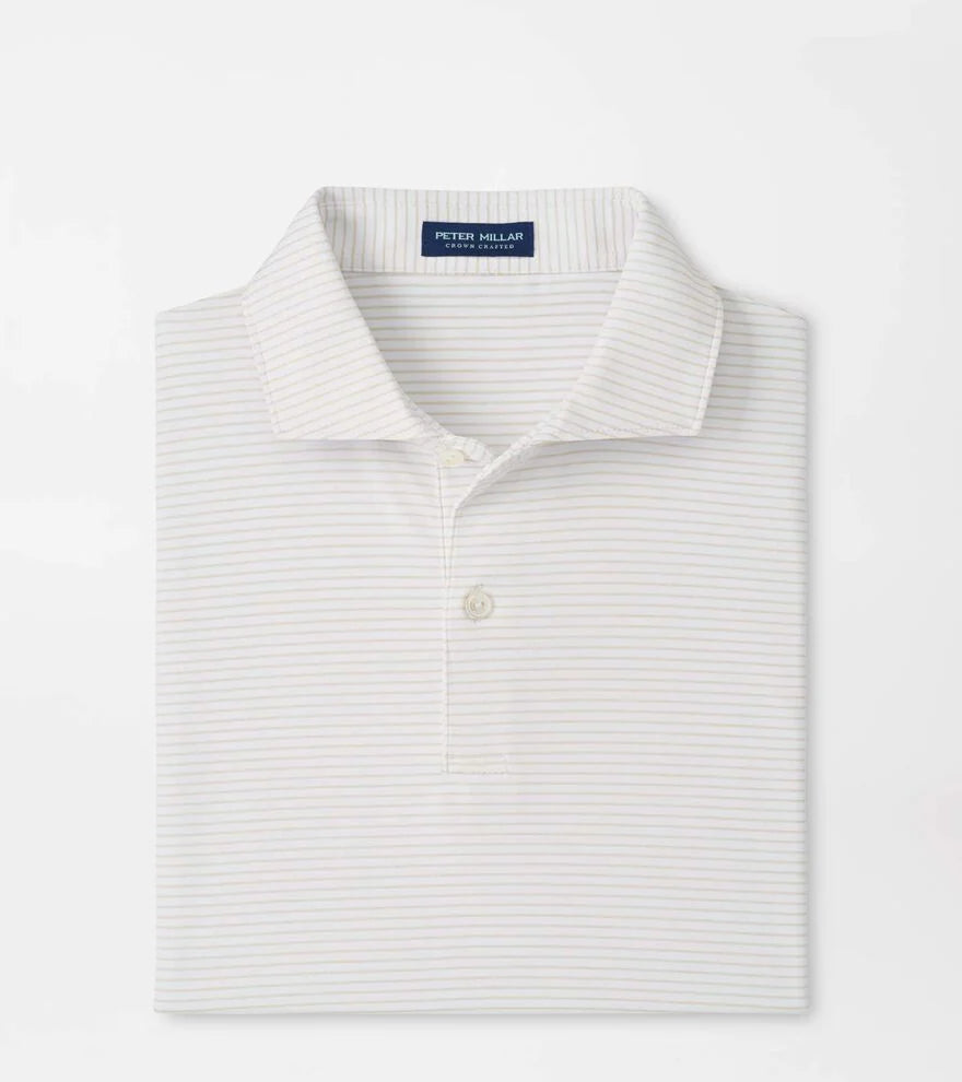 no-logo Peter Millar Ballad Performance Jersey Polo-Peter Millar-White/Truffle-S-Thread Logic