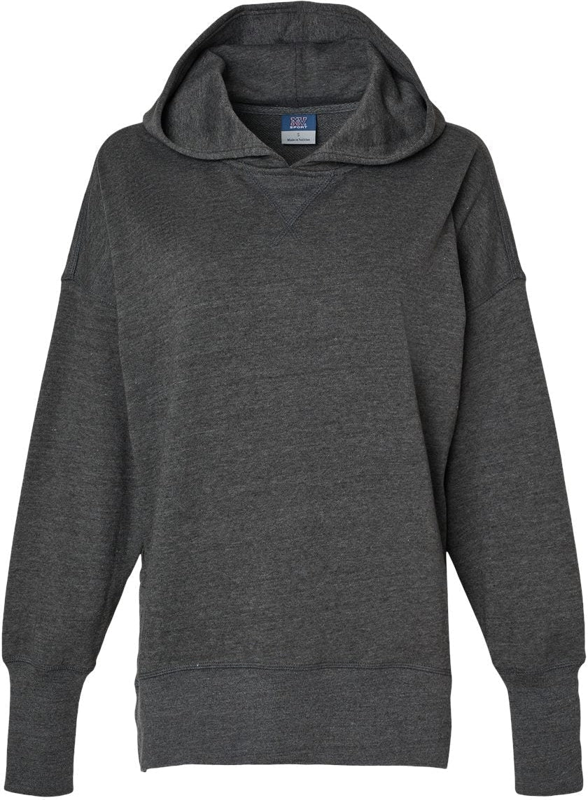 MV Sport Ladies French Terry Hooded Sweatshirt-Apparel-MV Sport-Charcoal-S-Thread Logic