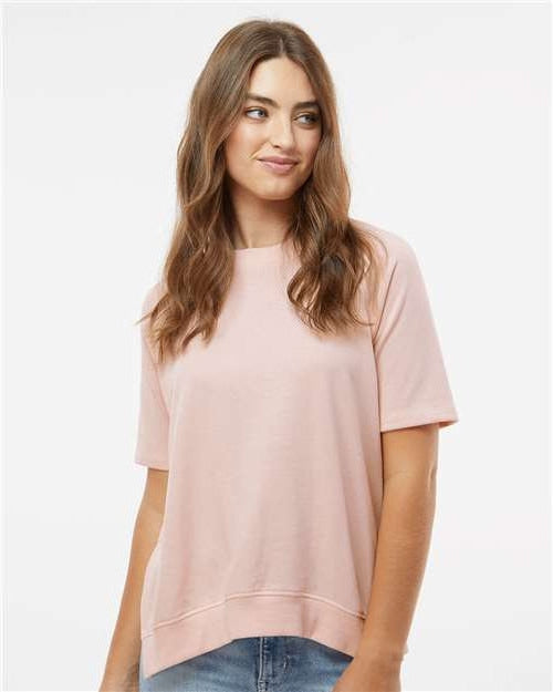no-logo MV Sport Ladies French Terry Short Sleeve Crewneck Pullover-Apparel-MV Sport-Thread Logic