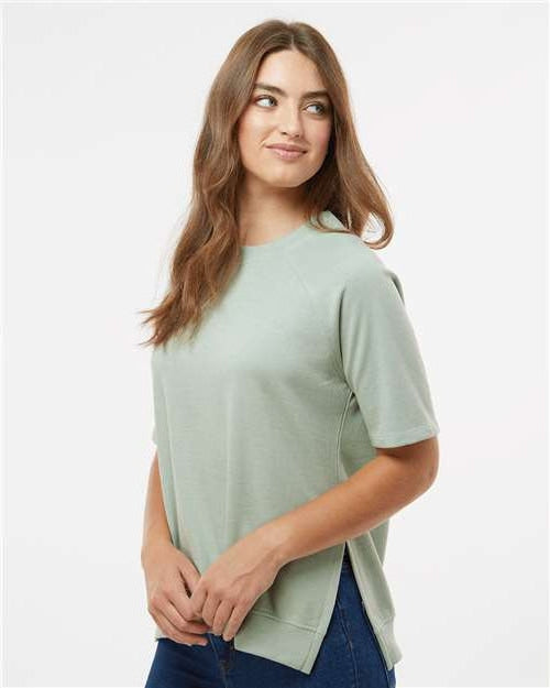 no-logo MV Sport Ladies French Terry Short Sleeve Crewneck Pullover-Apparel-MV Sport-Thread Logic