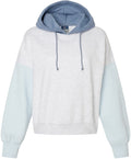 MV Sport Ladies Sueded Fleece Colorblocked Crop Hooded Sweatshirt-Apparel-MV Sport-Arctic Blue-S-Thread Logic