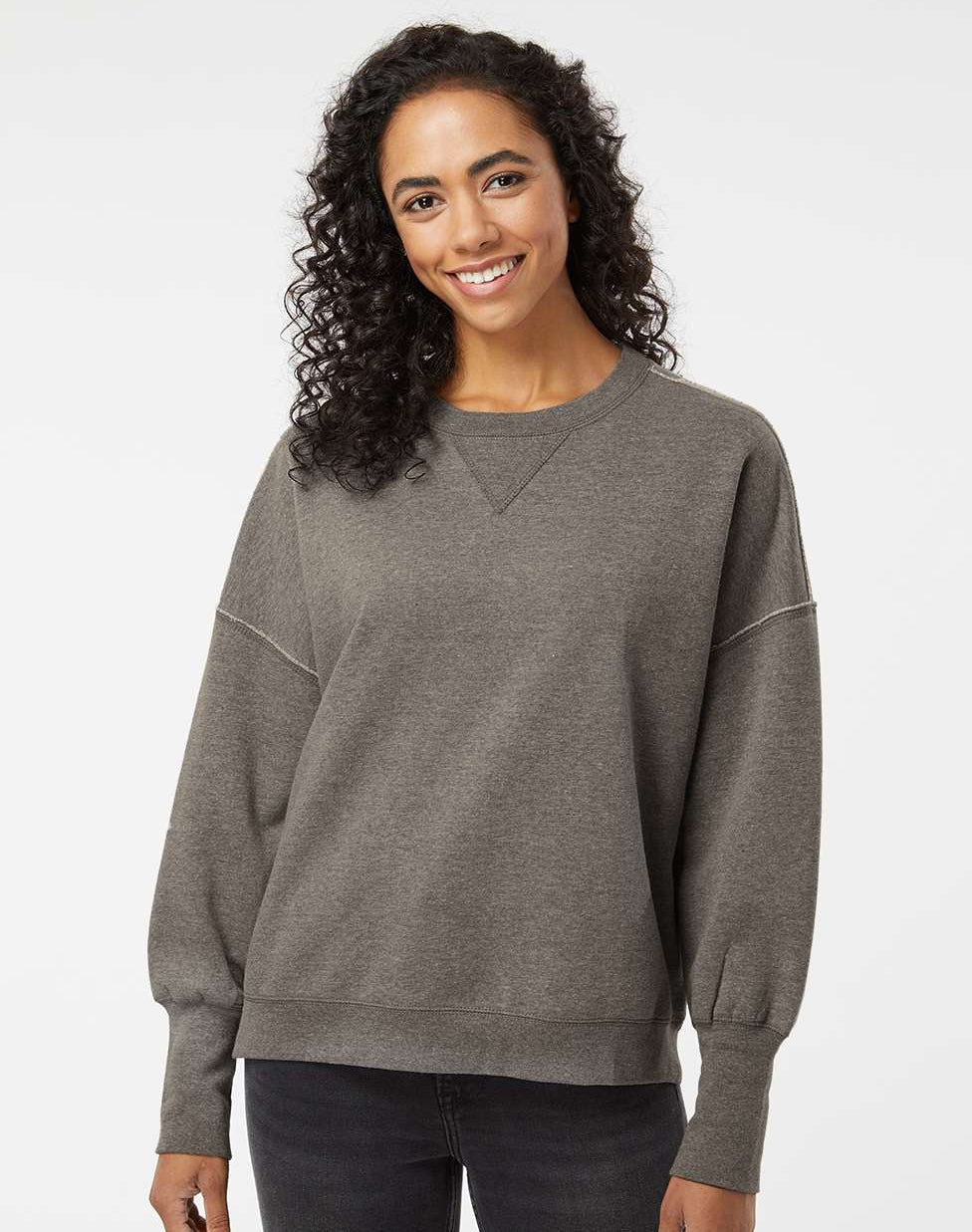 no-logo MV Sport Ladies Sueded Fleece Crewneck Sweatshirt-Fleece-MV Sport-Thread Logic