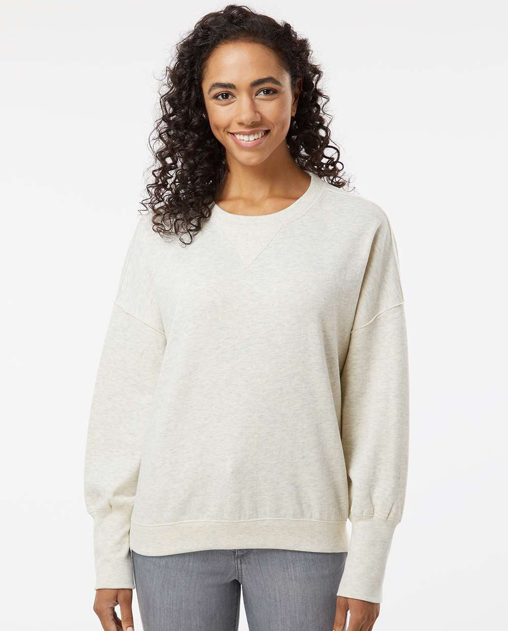 no-logo MV Sport Ladies Sueded Fleece Crewneck Sweatshirt-Fleece-MV Sport-Thread Logic