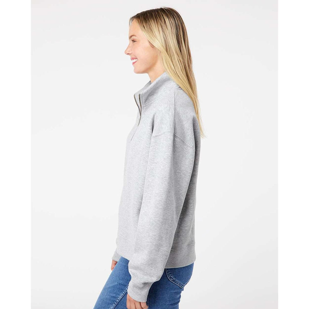 no-logo MV Sport Ladies Sueded Fleece Quarter-Zip Sweatshirt-Fleece-MV Sport-Thread Logic
