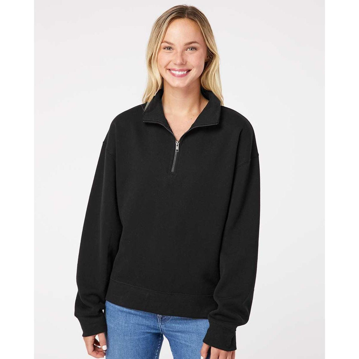 no-logo MV Sport Ladies Sueded Fleece Quarter-Zip Sweatshirt-Fleece-MV Sport-Thread Logic