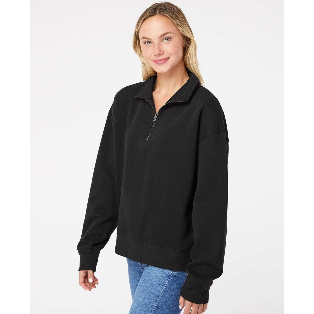 no-logo MV Sport Ladies Sueded Fleece Quarter-Zip Sweatshirt-Fleece-MV Sport-Thread Logic