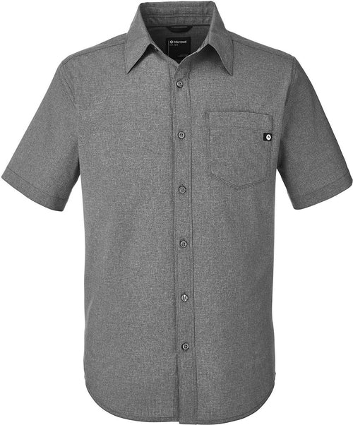  Marmot Aerobora Woven Short-Sleeve Shirt-Men's Dress Shirts-Marmot-Cinder-S-Thread Logic