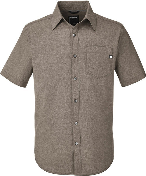  Marmot Aerobora Woven Short-Sleeve Shirt-Men's Dress Shirts-Marmot-Desert Khaki-2XL-Thread Logic