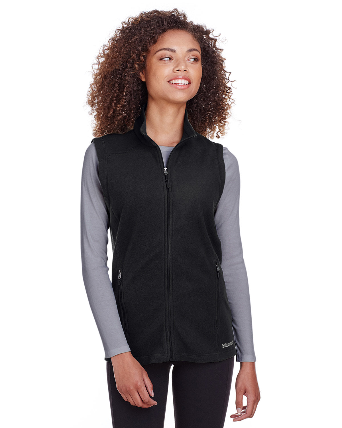  Marmot Ladies Rocklin Fleece Vest-Ladies Layering-Marmot-Black-S-Thread Logic