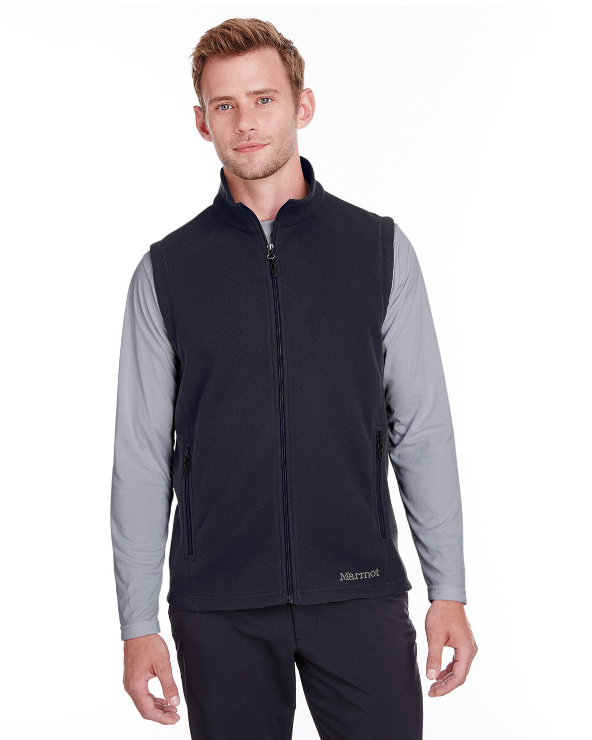  Marmot Rocklin Fleece Vest-Men's Layering-Marmot-Black-S-Thread Logic
