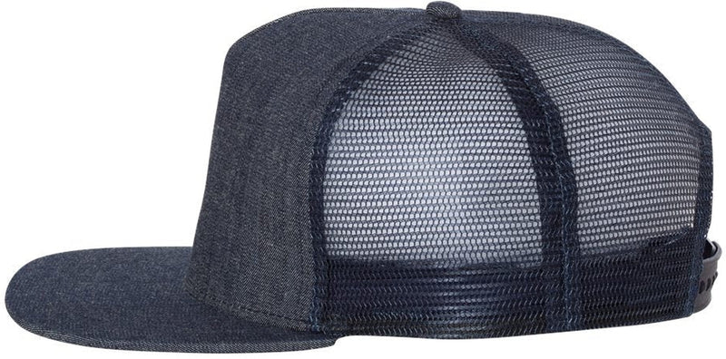 no-logo Mega Cap Flat Bill Trucker Cap-Headwear-Mega Cap-Thread Logic 