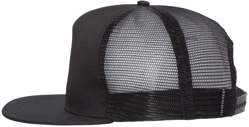 no-logo Mega Cap Flat Bill Trucker Cap-Headwear-Mega Cap-Thread Logic 