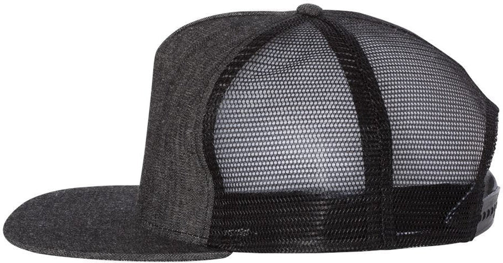 no-logo Mega Cap Flat Bill Trucker Cap-Headwear-Mega Cap-Thread Logic 