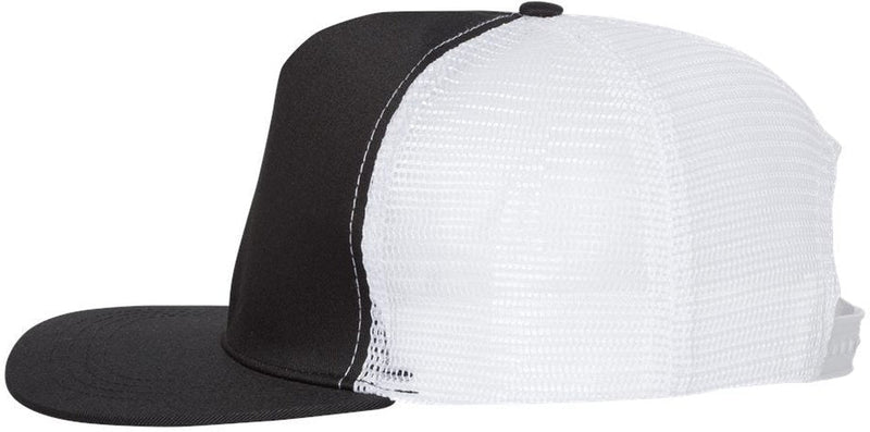 no-logo Mega Cap Flat Bill Trucker Cap-Headwear-Mega Cap-Thread Logic 