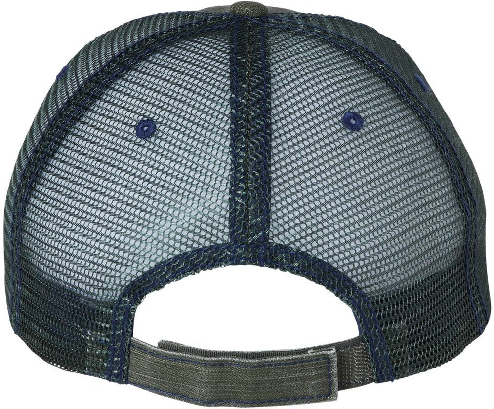 no-logo Mega Cap Herringbone Trucker Cap-Caps-Mega Cap-Thread Logic 